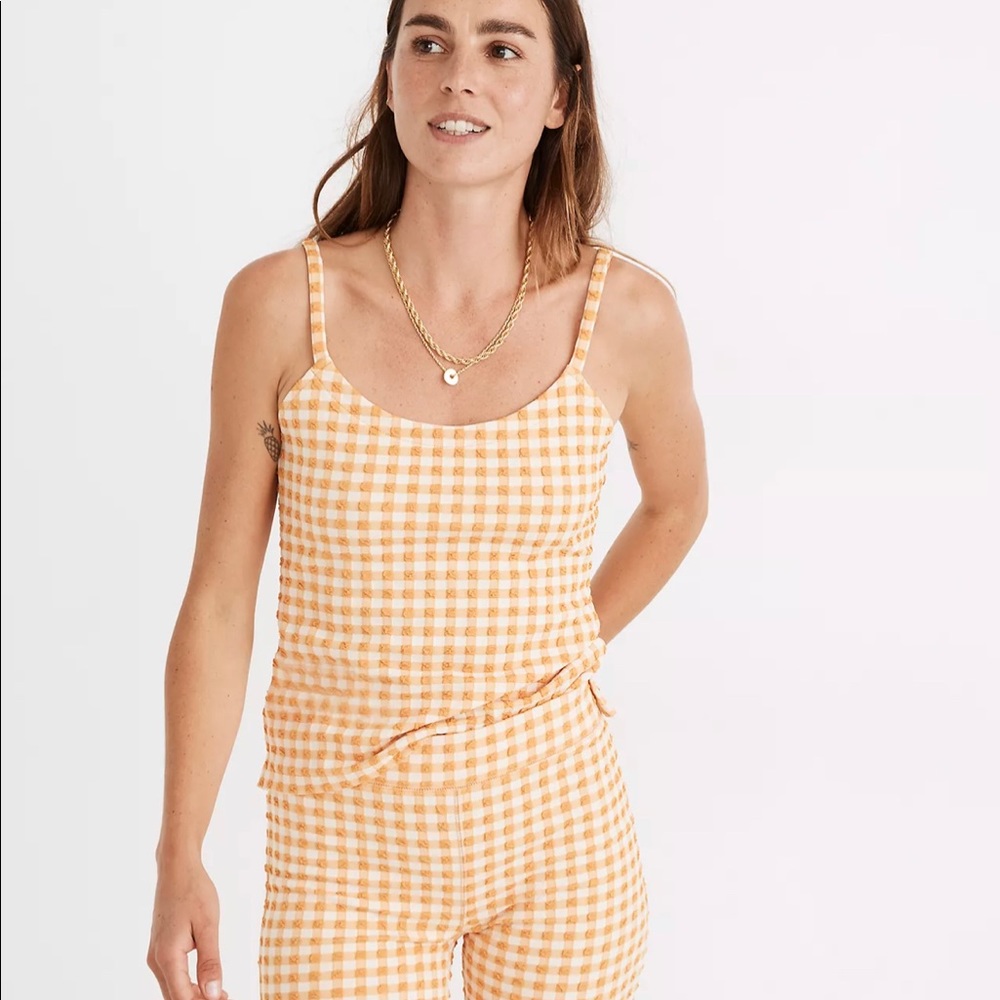 Madewell Gingham Jacquard Tank Top